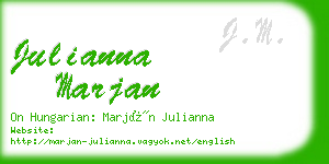 julianna marjan business card